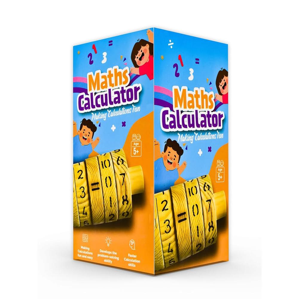 Ilearnngrow Maths Calculator Wooden Game (5-8 Years)