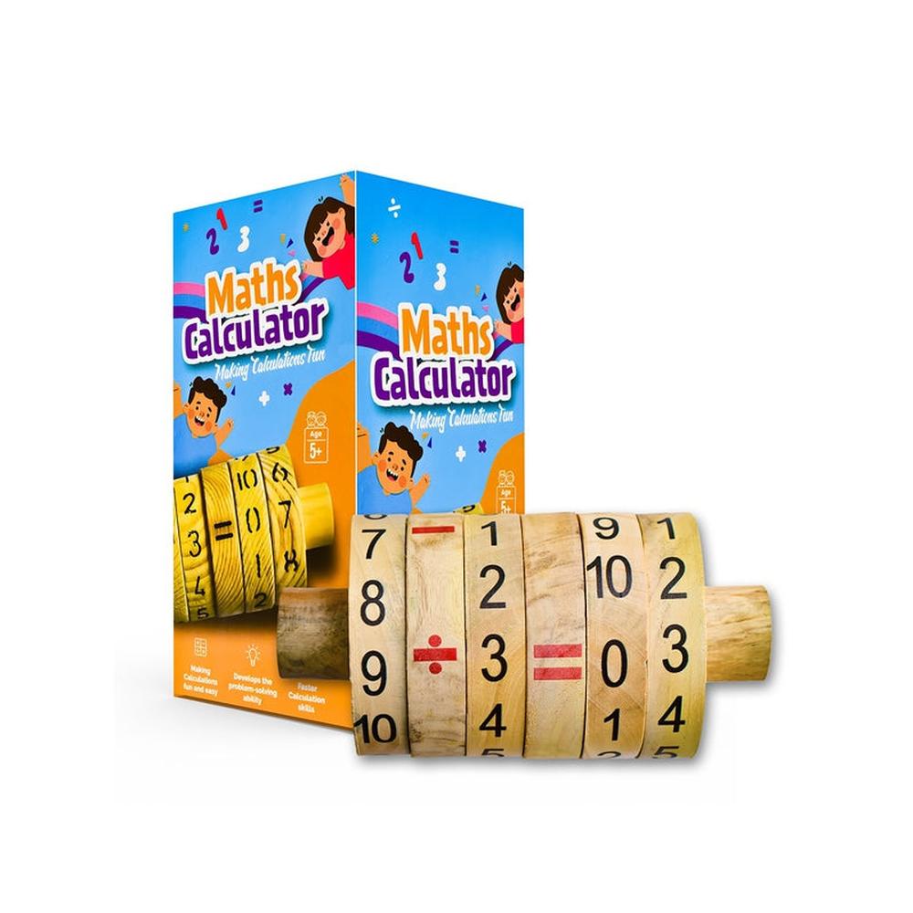 Ilearnngrow Maths Calculator Wooden Game (5-8 Years)