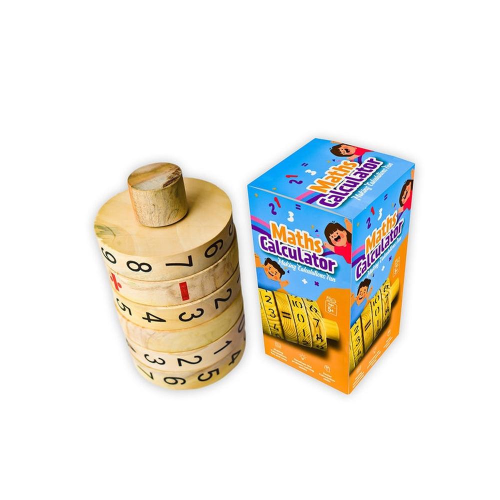Ilearnngrow Maths Calculator Wooden Game (5-8 Years)