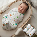 R for Rabbit Cuddlez 100% Muslin Baby Swaddle for Newborns (Pack of 3)