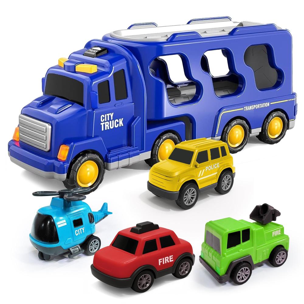 Kidology 5-in-1 Friction Powered Truck Toy Set