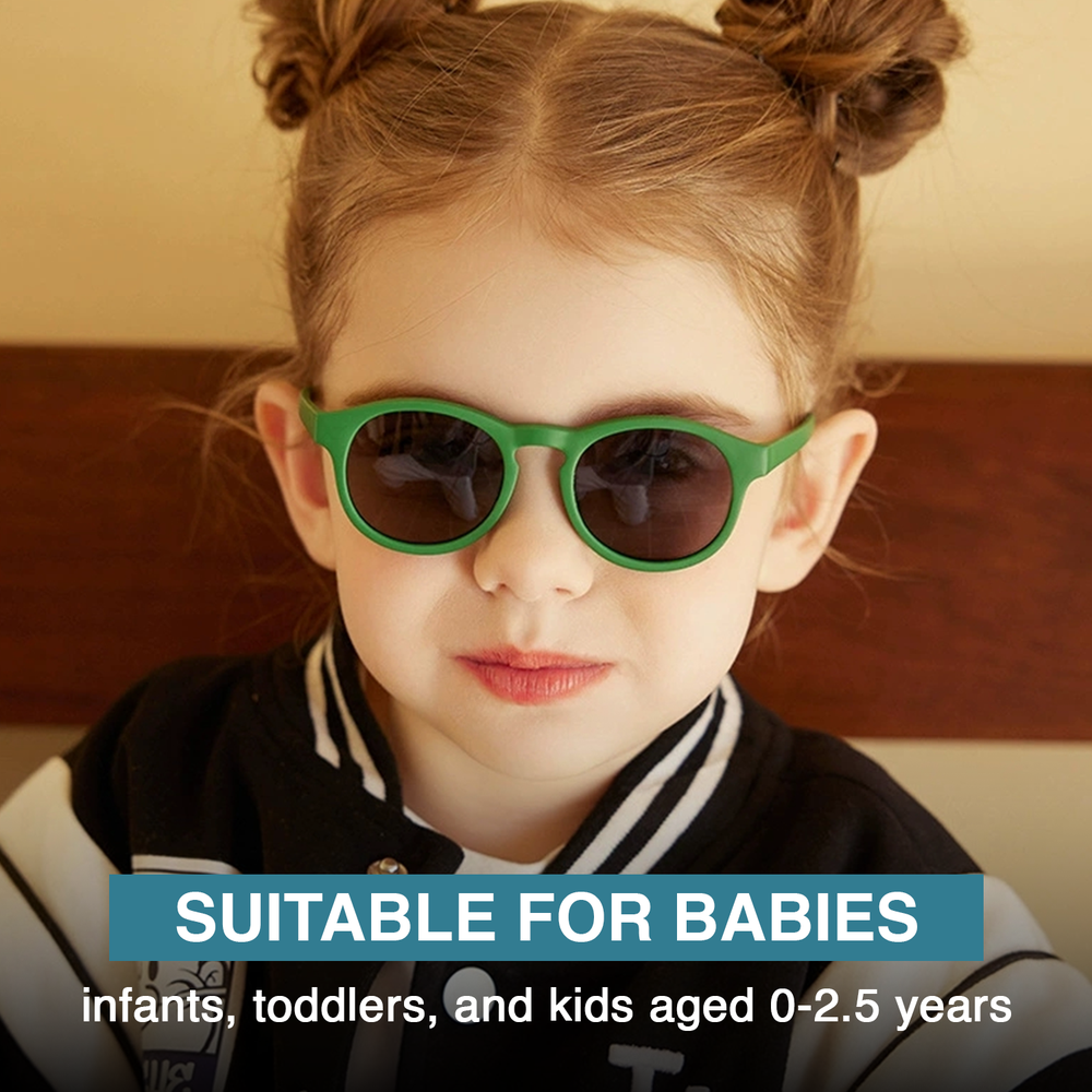 Zikku Grip Fit Polarized Suglasses for Baby/Toddler (0-2.5 Years) - Green