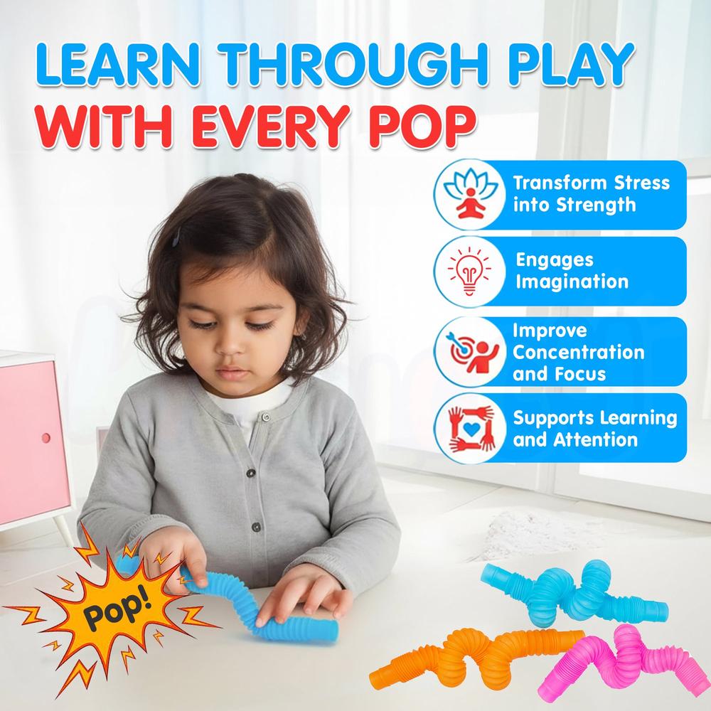 Kidology Set of 6 Small Pop Tube
