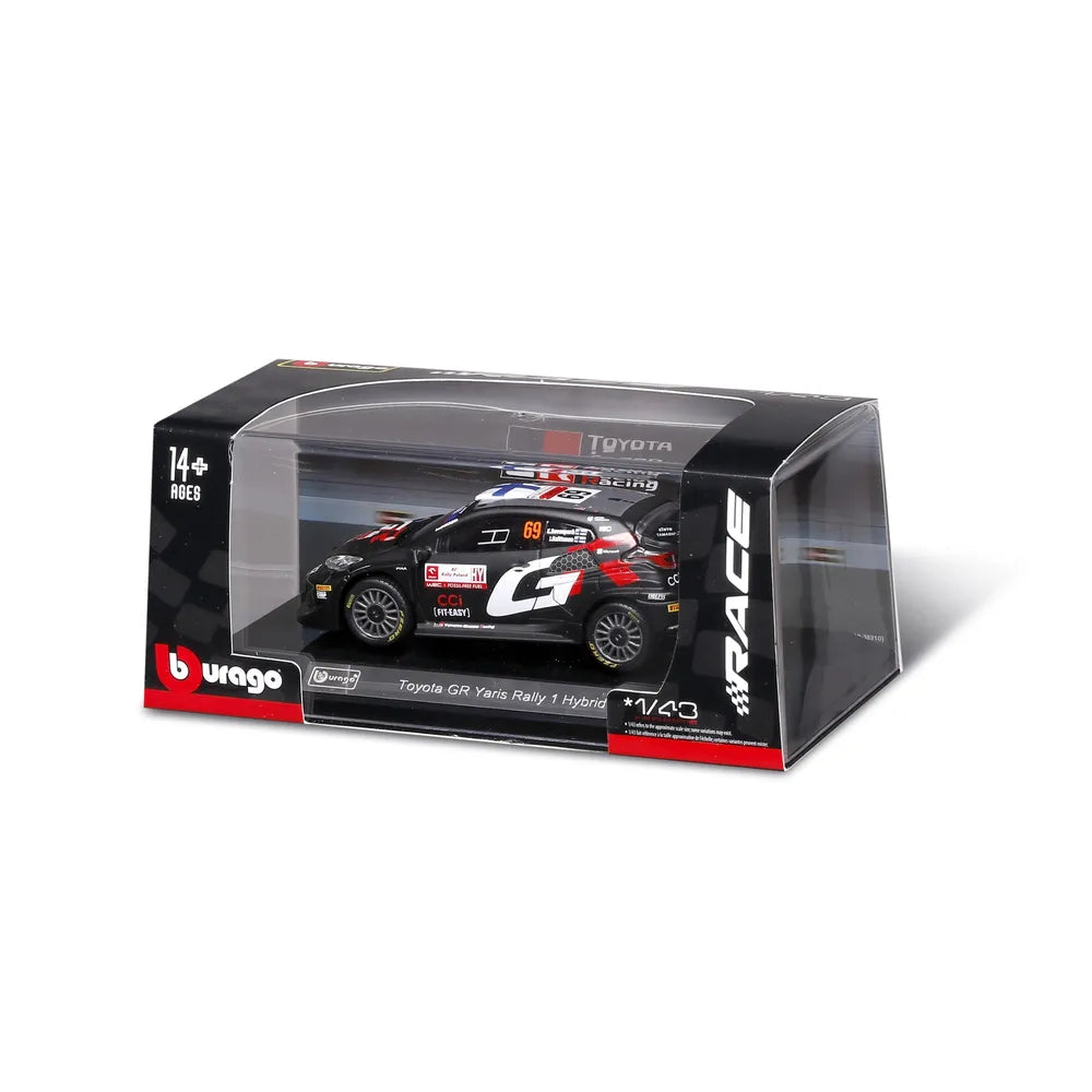 Bburago Original Toyota GR Yaris Rally 1 Hybrid Licensed Diecast Car | 1:43 Scale (14 Years till Grown Ups)