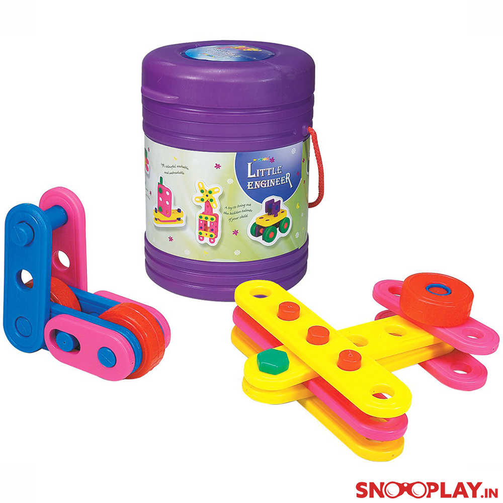 Girnar Little Engineer Building Blocks Bucket (2-6 Years)