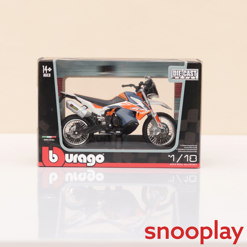 Original KTM 790 Adventure R Rally Licensed Diecast Bike | 1:18 Scale Model (14 Years Till Grown Ups)
