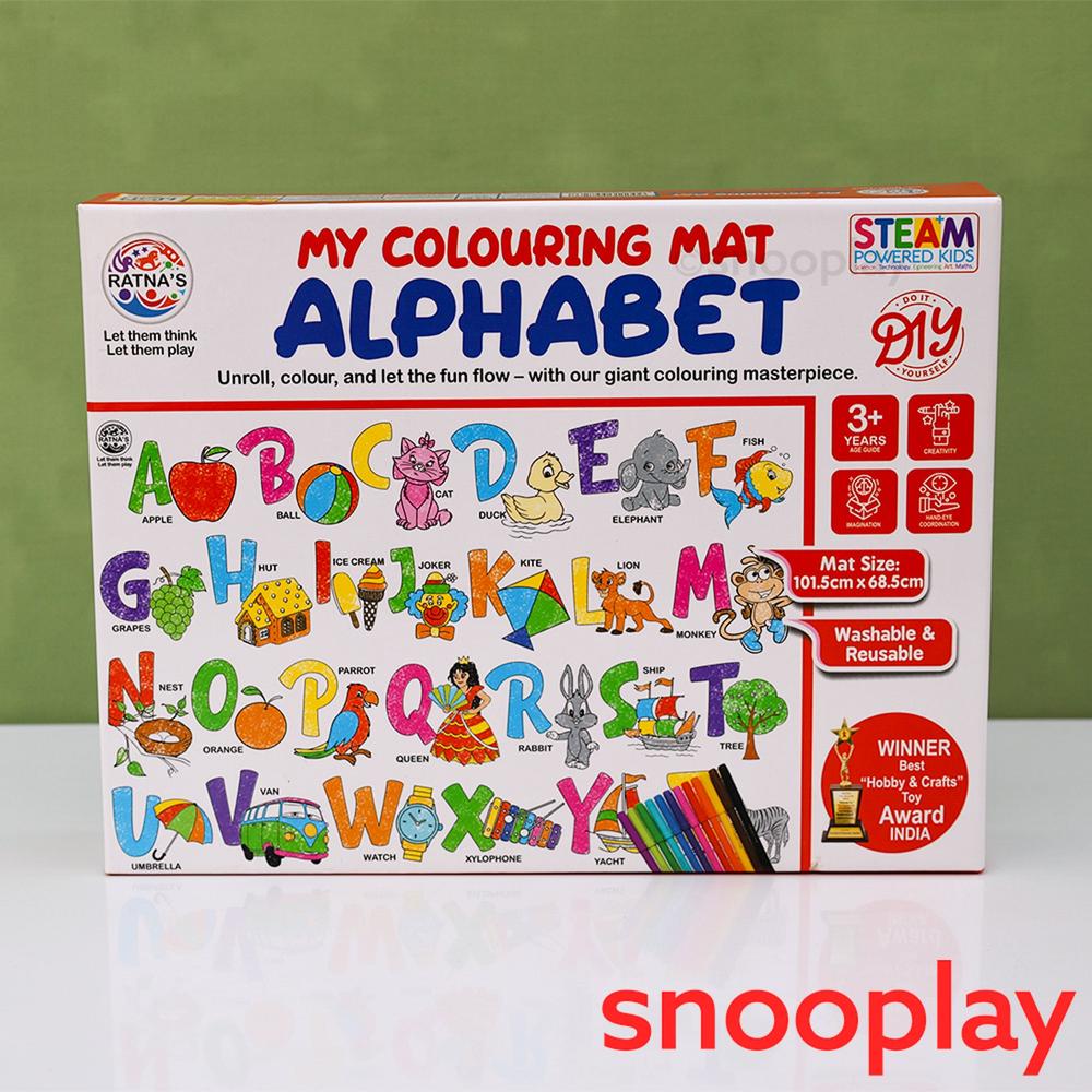 Ratna's Alphabet Theme Washable & Reusable Colouring Mat (3-5 Years)