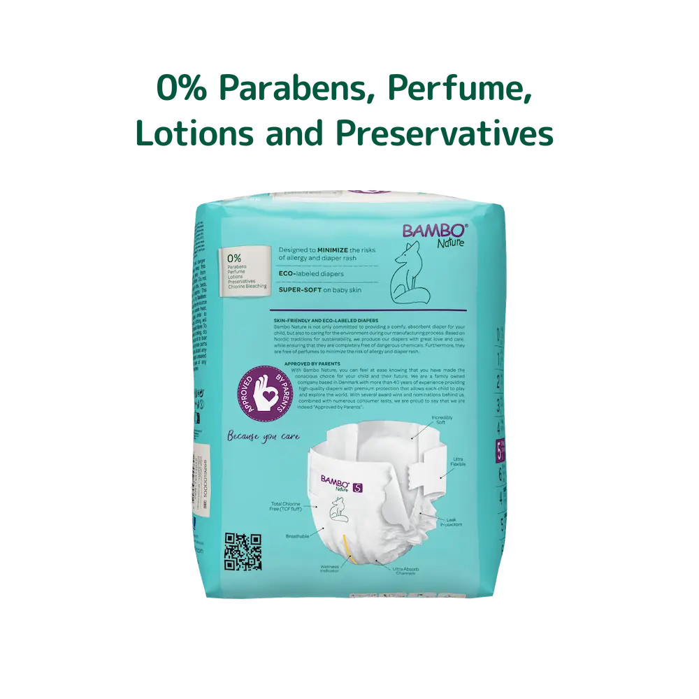 Bambo Nature (5-XL) Diapers | 22 Diapers | 12-18 Kg | 27-40 lbs