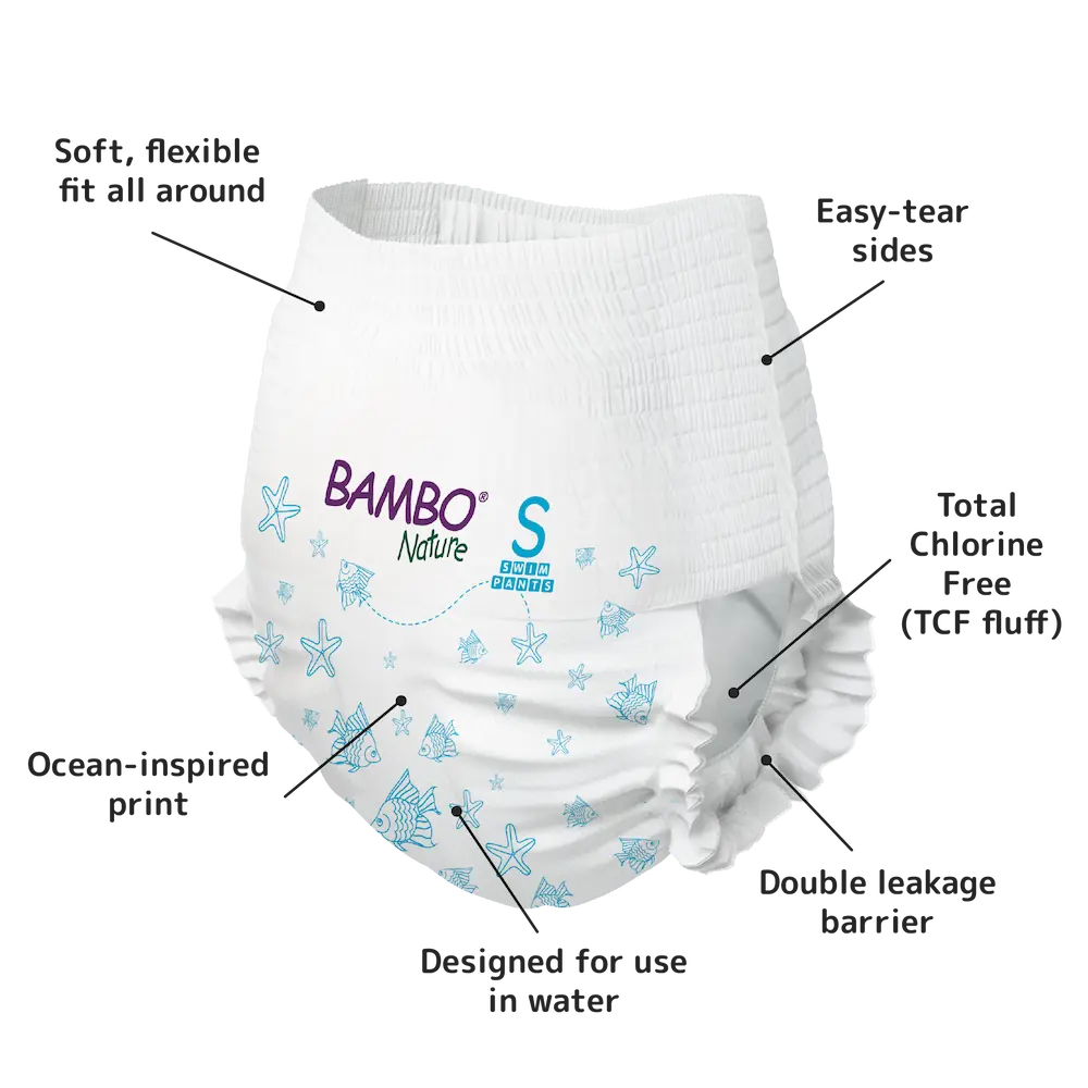 Bambo Nature (Small) Swim Pants | 12 Pants | 7-12 Kg | 15-26 lbs