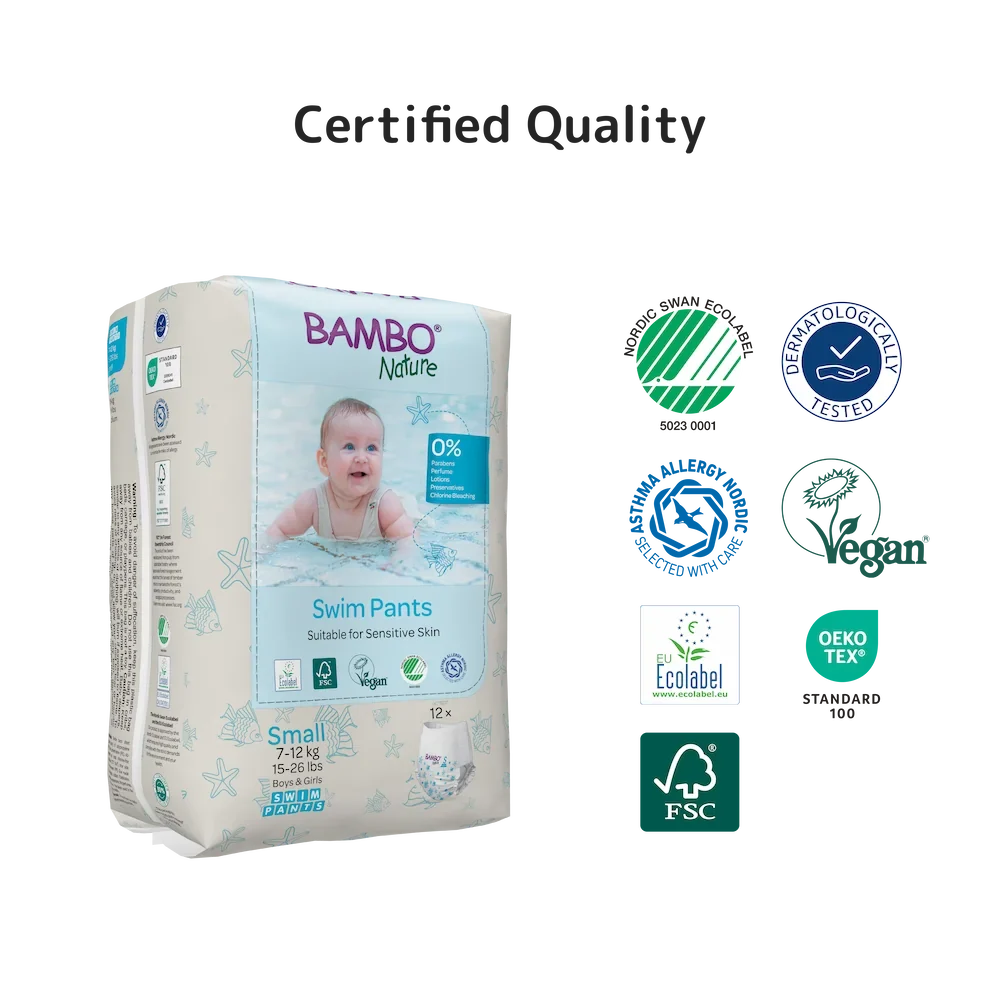 Bambo Nature (Small) Swim Pants | 12 Pants | 7-12 Kg | 15-26 lbs