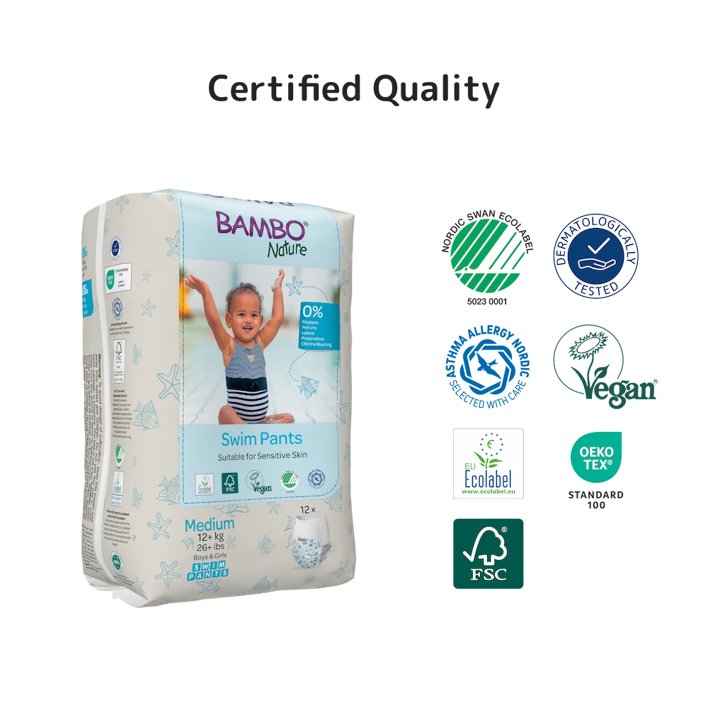 Bambo Nature (Medium) Swim Pants | 12 Pants | 12+ Kg | 26+ lbs
