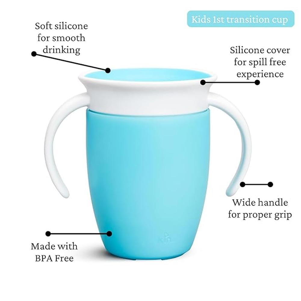 Zikku Leak Proof Transition Magic Sippy Cup for Toddler - Blue