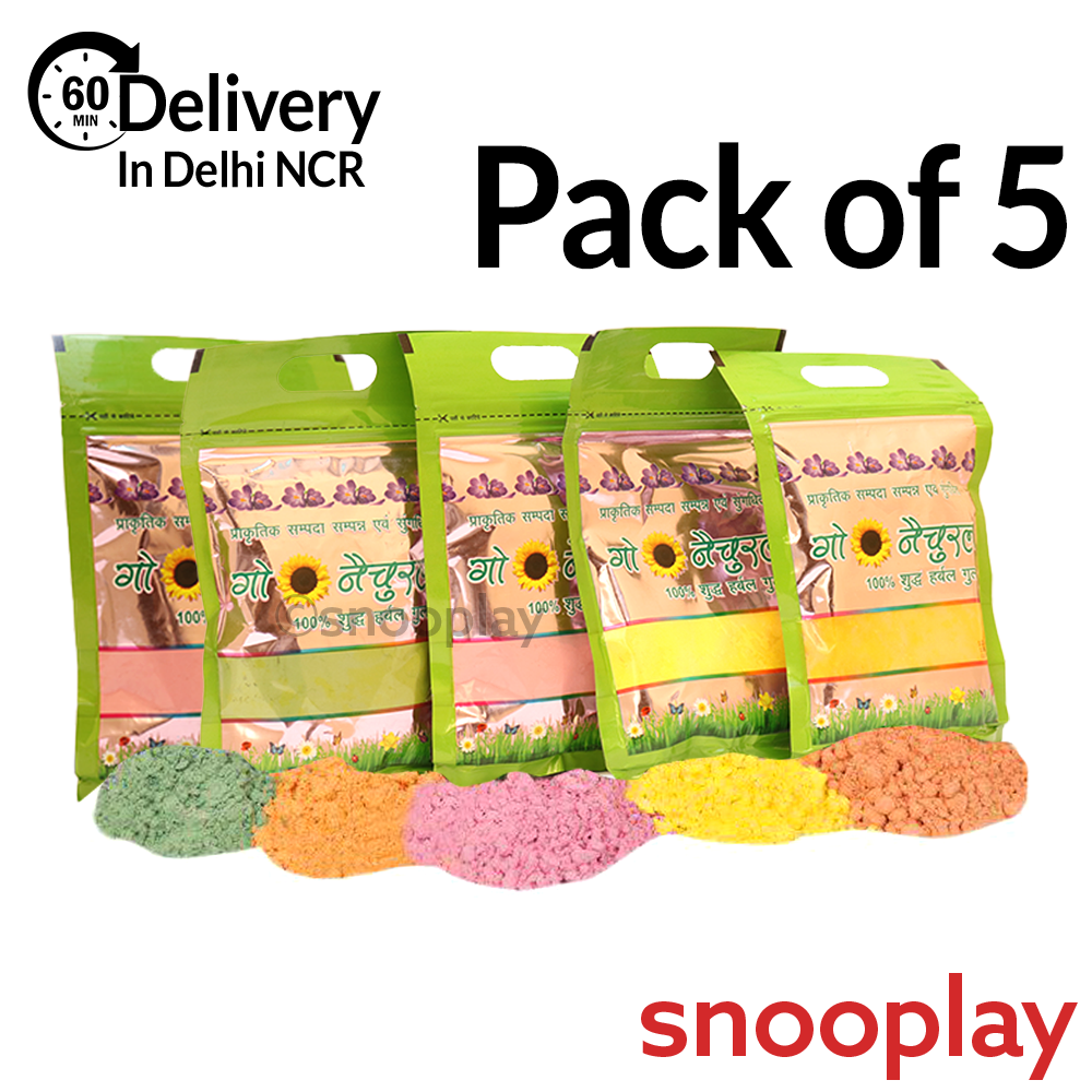 100% Pure Herbal Gulal (Soft Pastel Colors made of dried flowers) | Assorted Colors