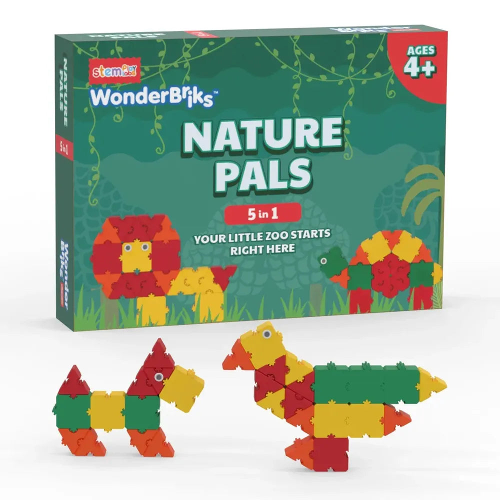 Stemplay Labs 5 In 1 Wonderbricks Building Kit | Nature Pals (4-6 Years)