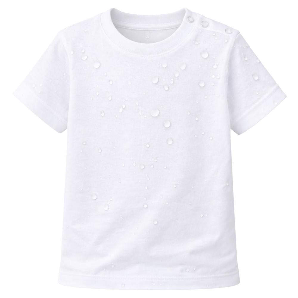 Zikku Water Resistant/Repellent T-Shirt for Kids (White)