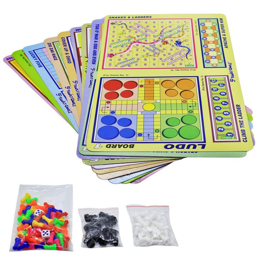 Ekta 50-in-1 Family Multiplayer Board Game (6 Years till Grown Ups)