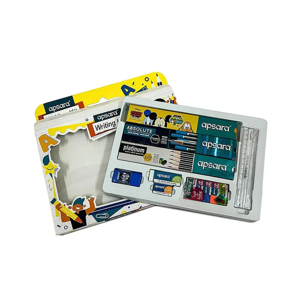 Apsara Writing Kit - 3 Packs of Pencils, 6 Erasers, 2 Sharpeners, 1 Scale