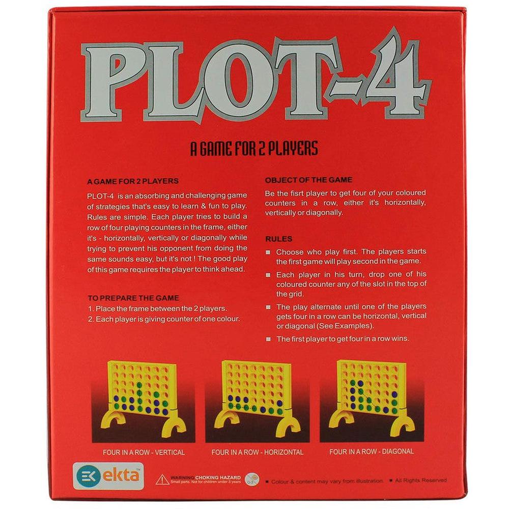 Ekta Plot 4 Board Fun Game - 2 Players (6-12 Years)