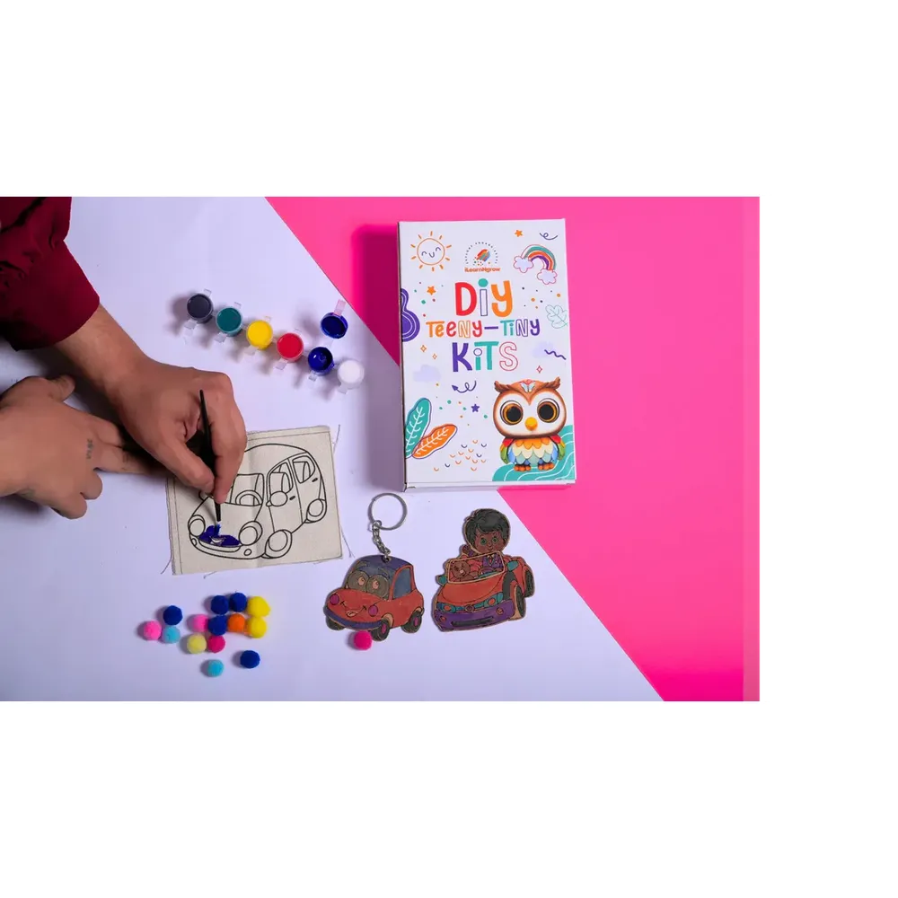 Ilearnngrow Teeny Tiny Transport Theme DIY Fridge Magnet Kit - Set of 4 Fridge Magnet