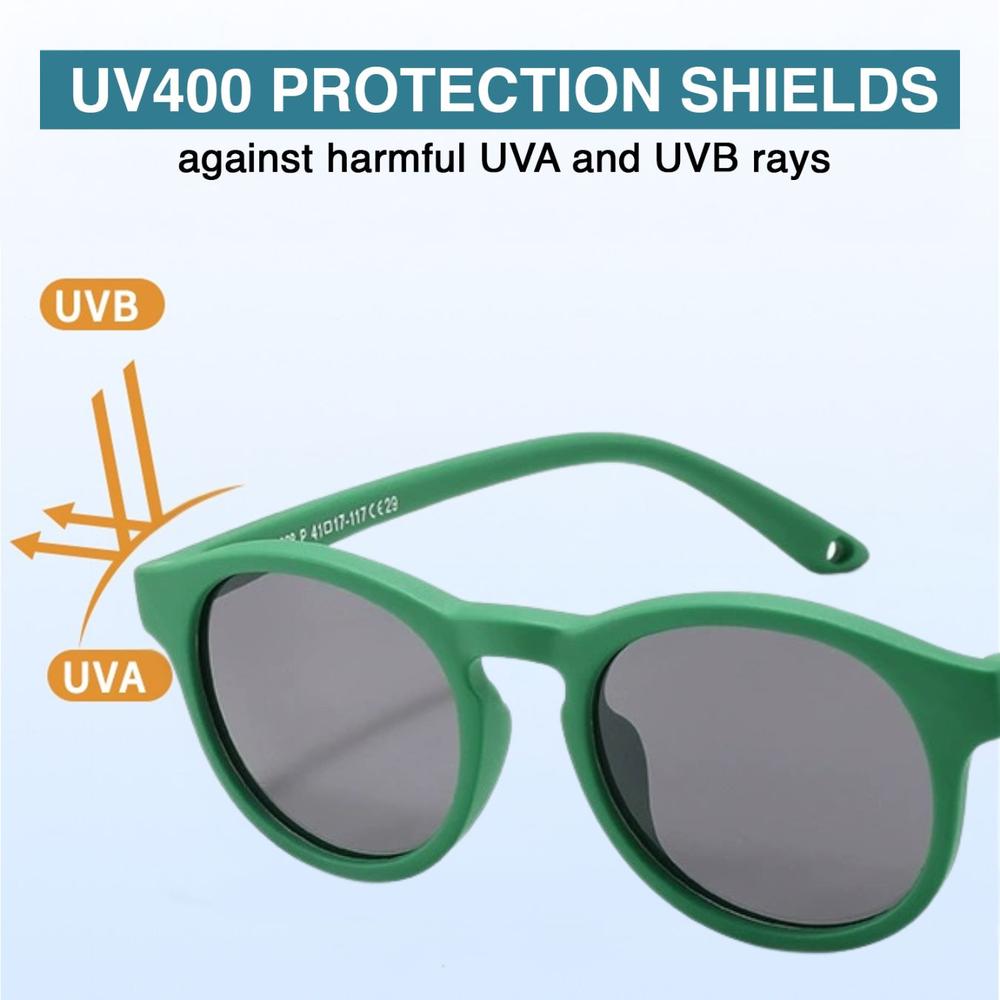 Zikku Grip Fit Polarized Suglasses for Baby/Toddler (0-2.5 Years) - Green