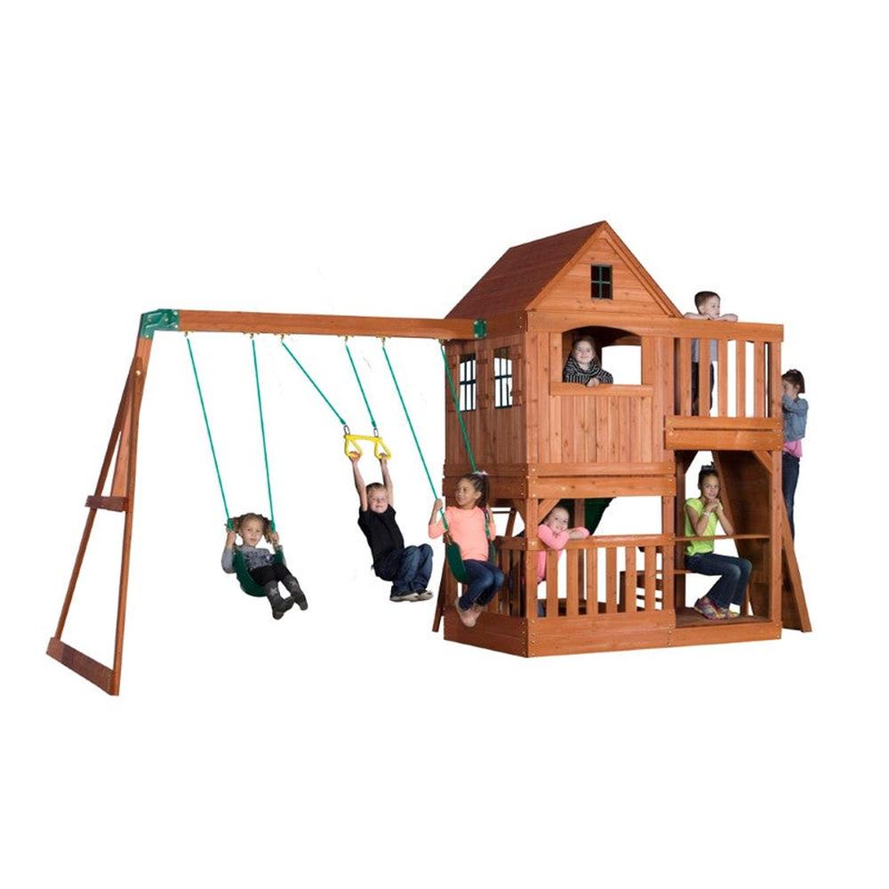 Hill Crest Play Tower with Swings (3-8 Years)