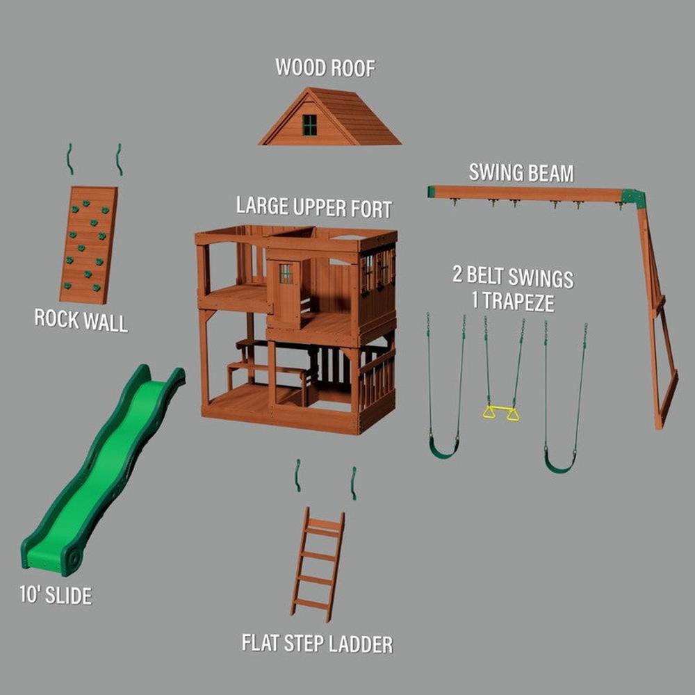 Hill Crest Play Tower with Swings (3-8 Years)