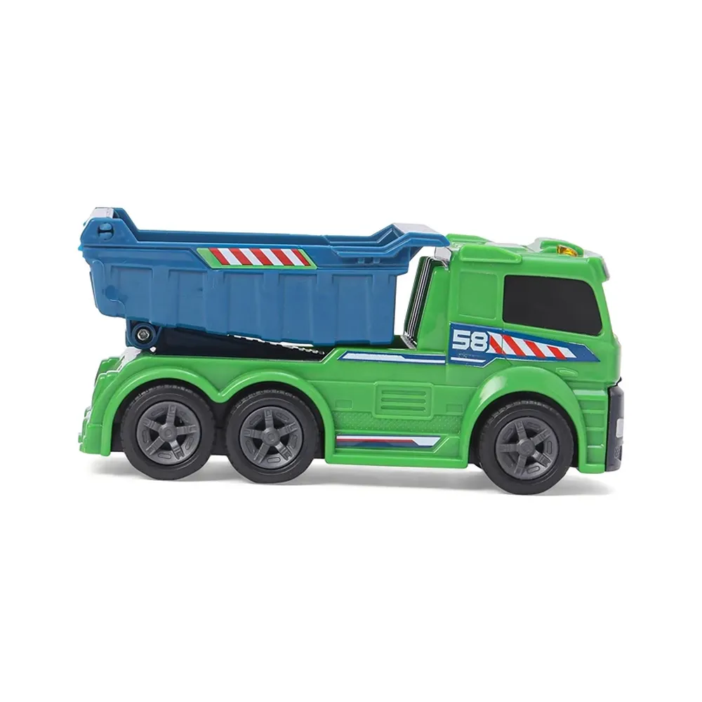 Dickie Toys Dump Truck Bin Lorry Friction Vehicle with Light & Sound (3-6 Years)