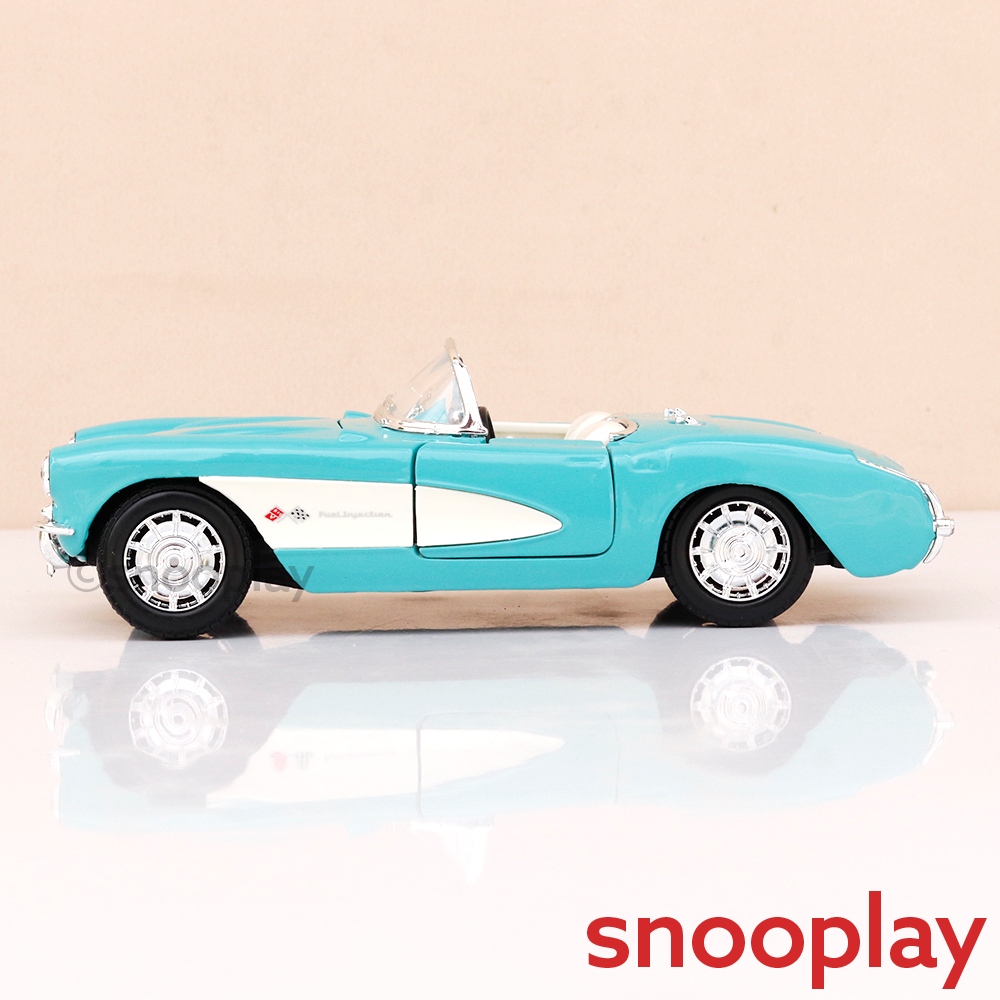 Maisto Original 1957 Chevrolet Corvette Licensed Diecast Car | 1:24 Scale (14 Years till Grown Ups)