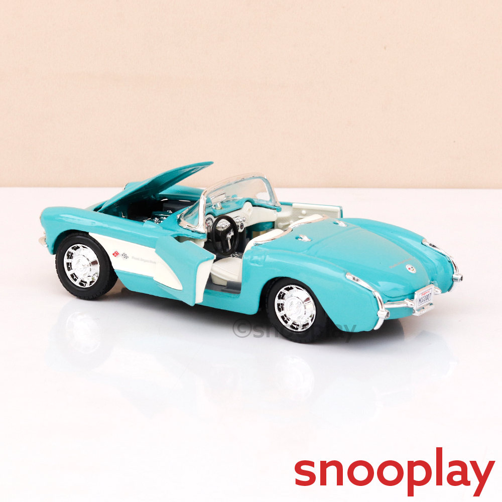 Maisto Original 1957 Chevrolet Corvette Licensed Diecast Car | 1:24 Scale (14 Years till Grown Ups)