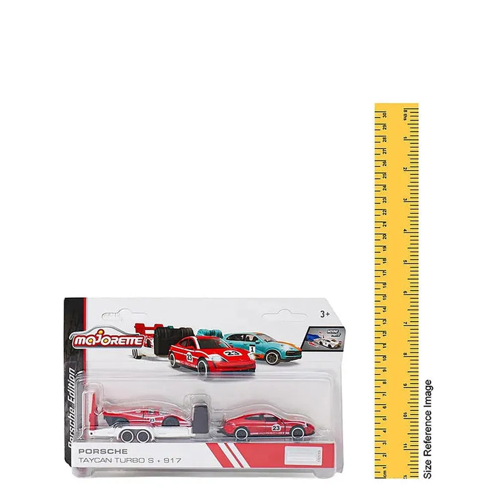 Original Licensed Majorette Diecast Porsche Taycan Turbo S + 917 Model