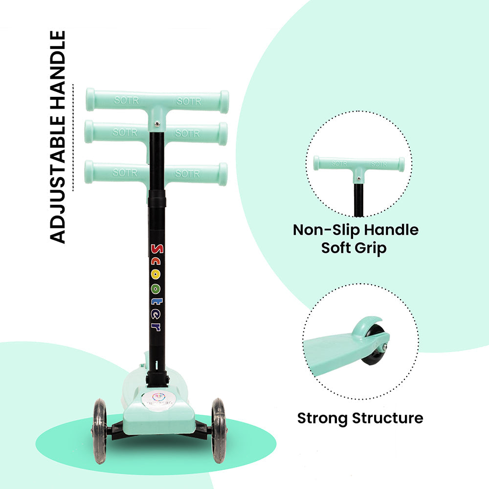 Tinyberg Kids Scooter with LED Wheels, Adjustable Height & Foot Brake | Vroom Vroom
