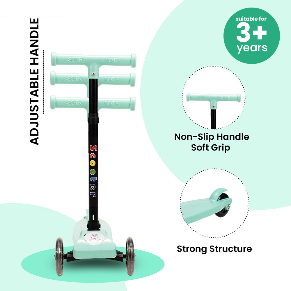 Tinyberg Kids Scooter with LED Wheels, Adjustable Height & Foot Brake | Vroom Vroom