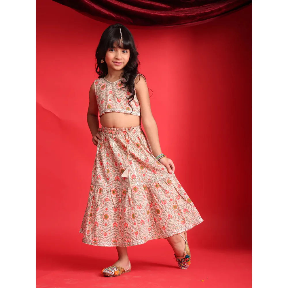 Saka Designs Girls Printed Cotton Lightweight Lehenga Choli