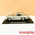 Original Mercedes-Benz 300 SL (1954) Licensed Diecast Car with Openable Doors | 1:24 Scale Model (14 Years Till Grown Ups) - Silver