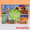 4 in 1 Wonders of India Jigsaw Puzzle - 140 Pieces (3-6 Years)
