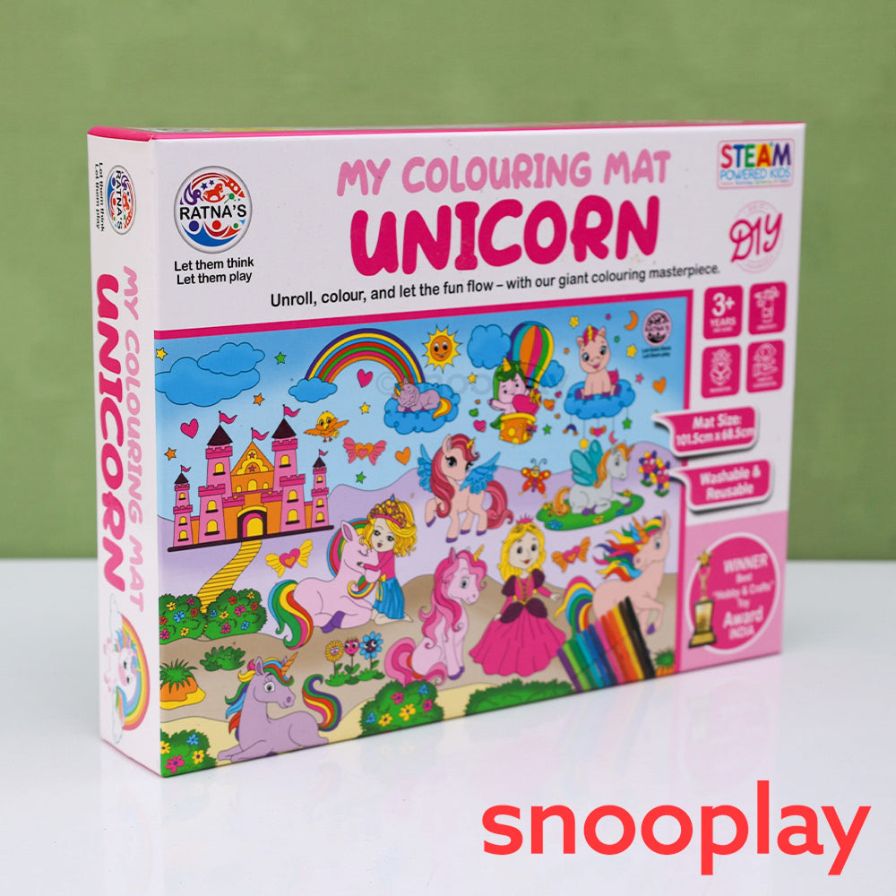 Ratna's Unicorn Theme Washable & Reusable Colouring Mat (5-8 Years)