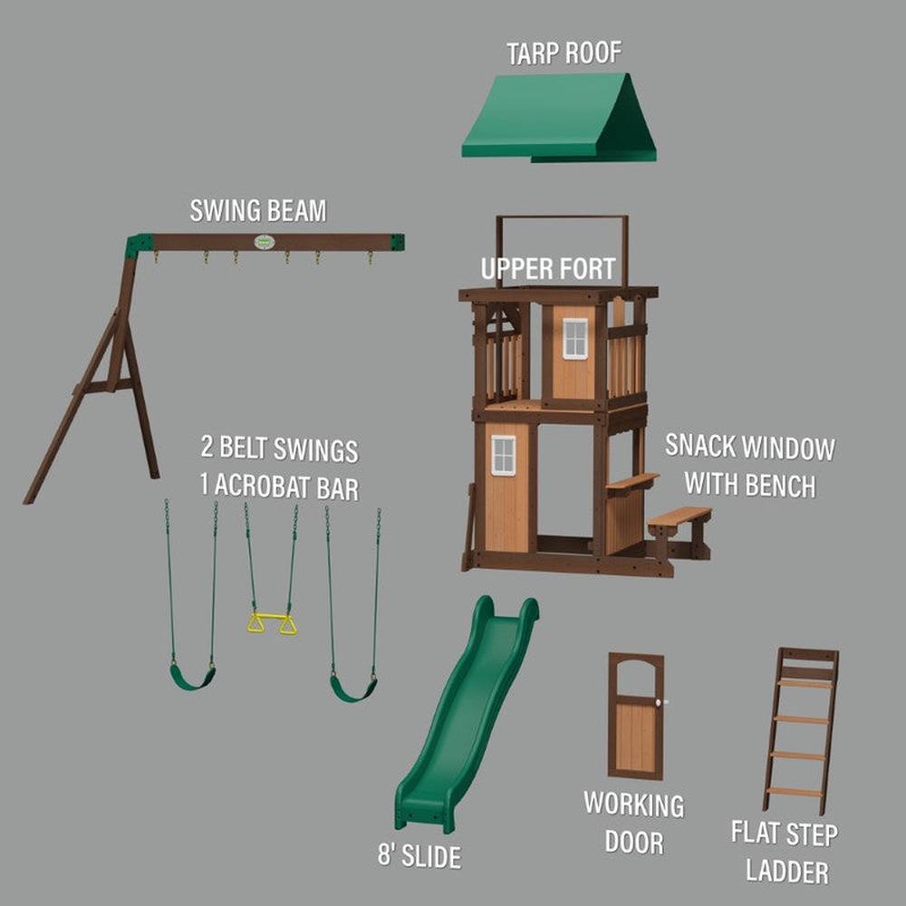 Lakewood Play Tower with Swings & Slide (2-4 Years)