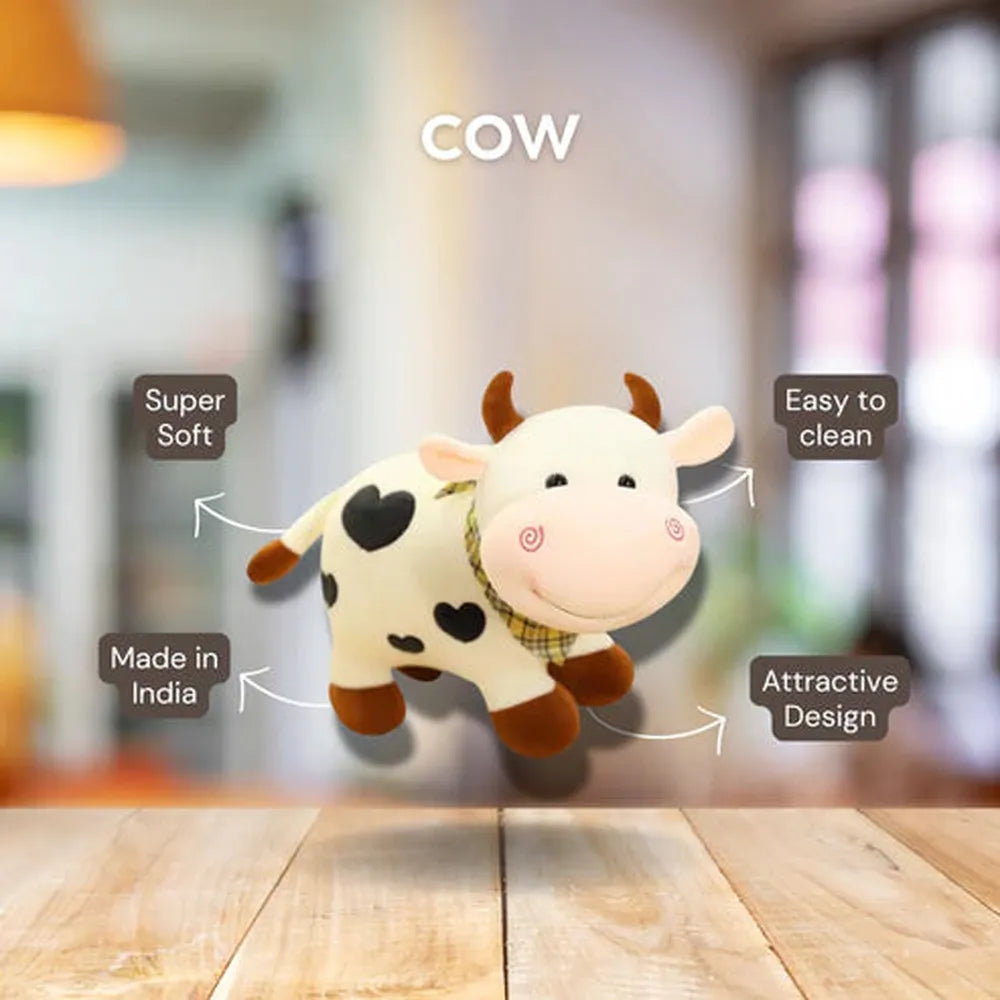 CuddleNest Cow Soft Toy - 25cm