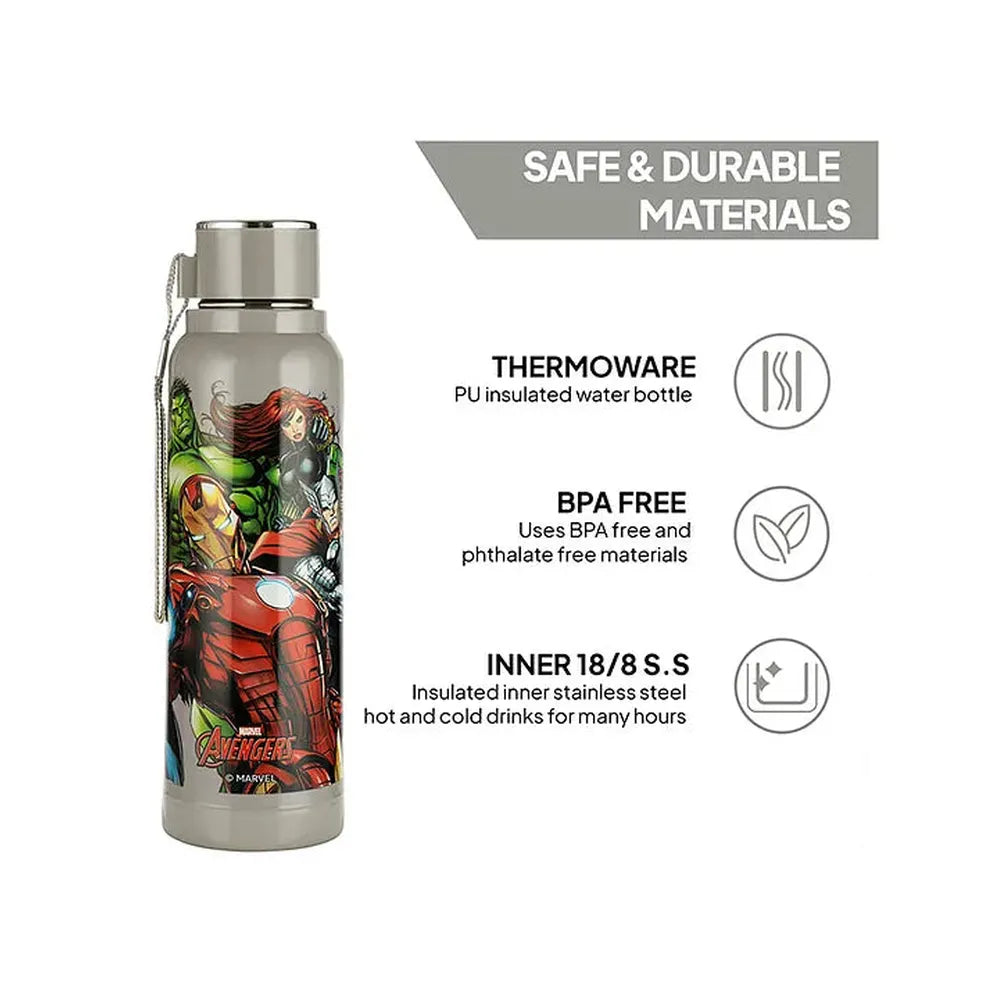 Cello Puro Steel-X Benz Icon Insulated Water Bottle - 530ml | Grey