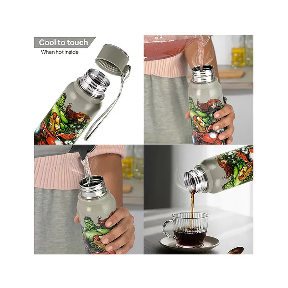 Cello Puro Steel-X Benz Icon Insulated Water Bottle - 530ml | Grey
