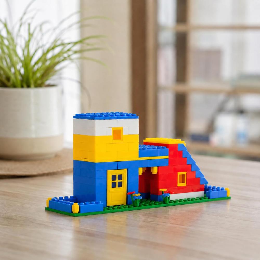 Peacock Toys & Games 235 Pieces Construction & Building Block House Architect Game