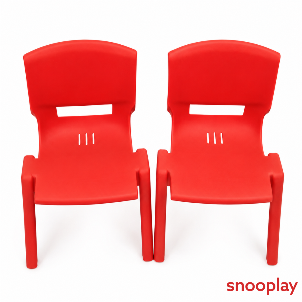 Set of 2 Colorful Plastic Chairs (2-10 Years)