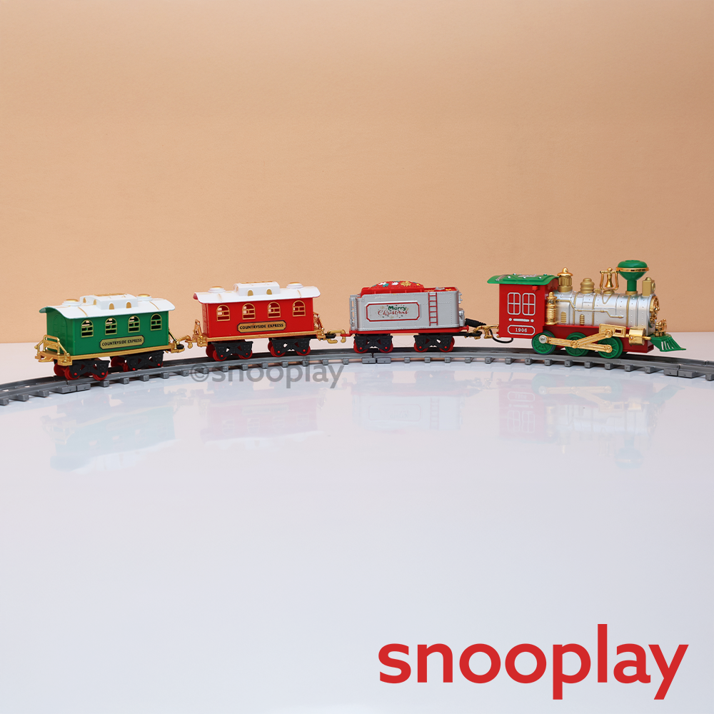 Real Smoke Simulation Train Track Set with Pushback Miniature & Accessories - 19 Pieces (3-8 Years)