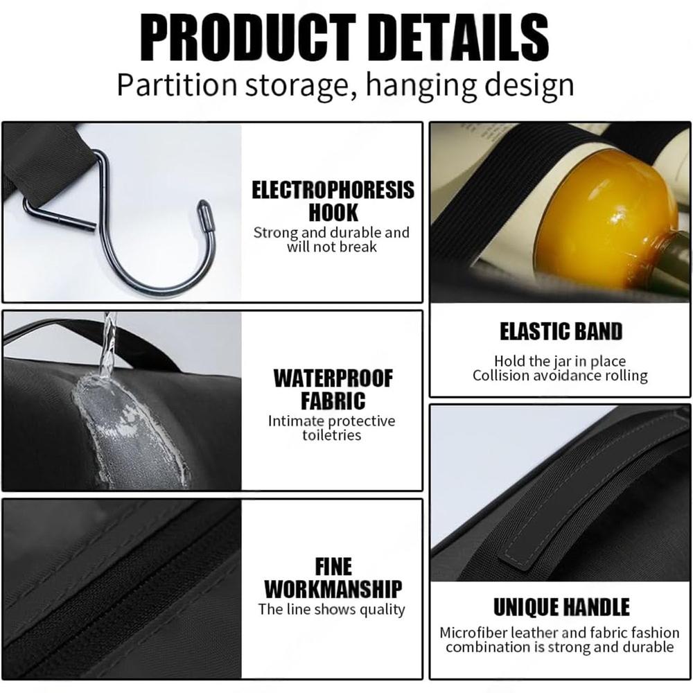 FunBlast Waterproof Hanging Toiletry Kit Bag | Extra Large Capacity Travel Organizer Bag