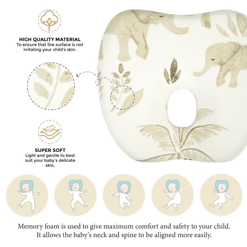 Abracadabra Crane Baby Memory Foam Pillow - Kendi Safari
