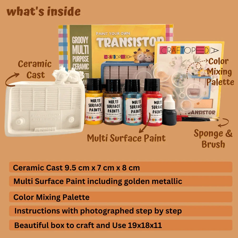 Craftopedia DIY Paint Your Own Retro Transistor