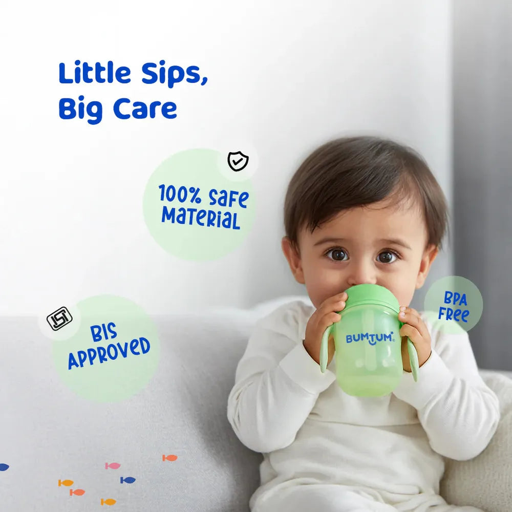 Bumtum Baby Sipper with Silicon Spout and Straw
