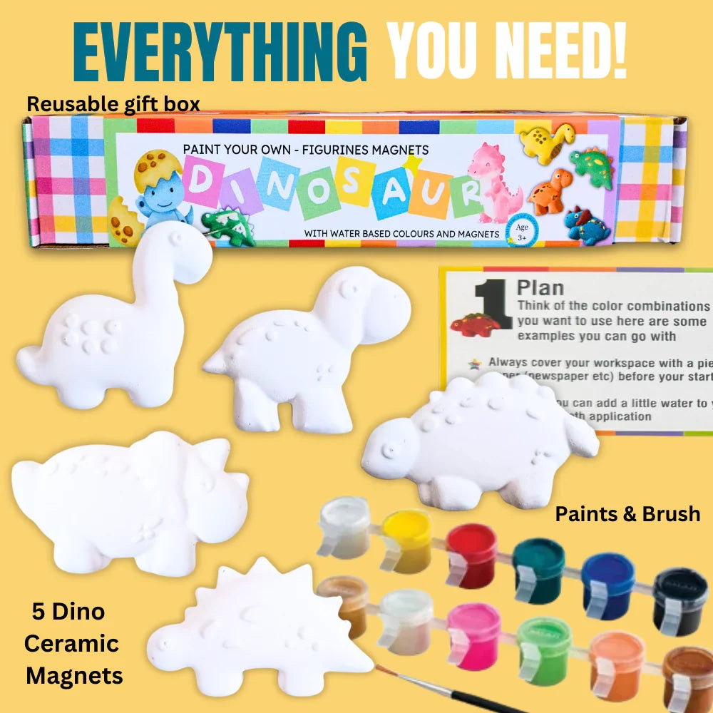 Craftopedia DIY Paint Your Own Ceramic 3D Figurines Magnets