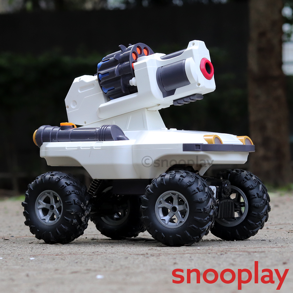 2 in 1 Lunar Range6-14r Remote Controlled Launching Blaster & Tank with Spray Effect (6-14 Years)