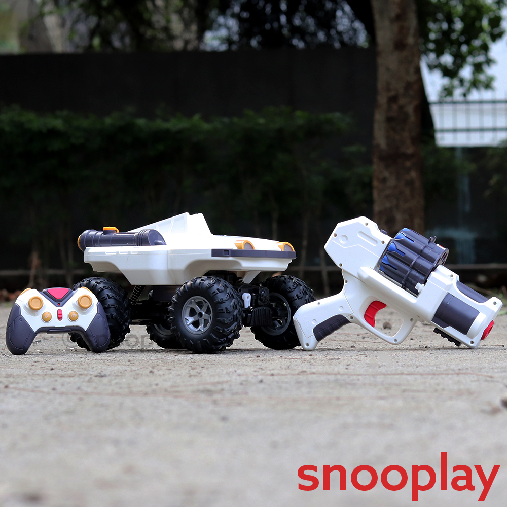 2 in 1 Lunar Range6-14r Remote Controlled Launching Blaster & Tank with Spray Effect (6-14 Years)
